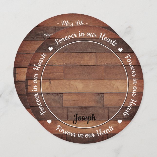 Rustik Dikt för memoriafunktionellt bönekort Julkort (Fram/baksida)