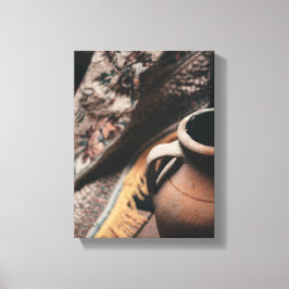 Rustik duk och krukbild på canvas