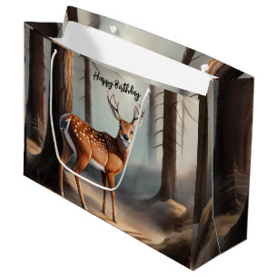 Rustik Earth Tone Watercolor Hjort Gift Bag