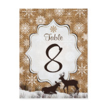 Rustik eftersläpning, Snöflingor, Hjort-kort