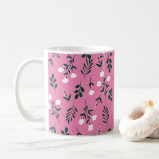Rustik Elegant Blommönster Kaffemugg
