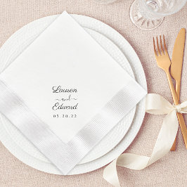 Rustik Elegant Bröllopsskrift Pappersservett