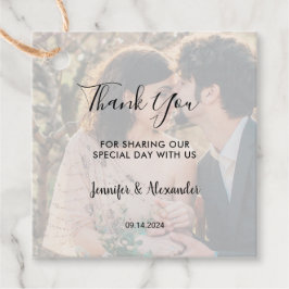 Rustik elegant foto tack för bröllopet gåvor etiketter