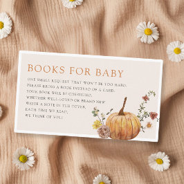Rustik Elegant Höst Baby Shower Bok Begäran Tilläggskort