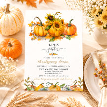 Rustik Elegant Höst Pumpa Löv Thanksgiving