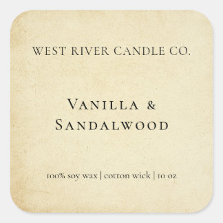 Rustik Elegant Kraftpapper Ljus Etikett