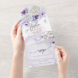 Rustik Elegant Lila Vallmo Dahlia Blommig