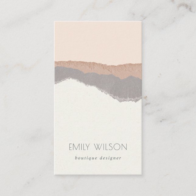 Rustik Elegant Pastel  Kraft Mountain Vinkar Visitkort (Framsida)