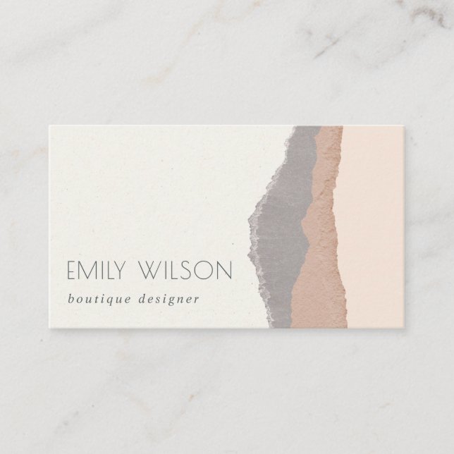 Rustik Elegant Pastel  Kraft Mountain Vinkar Visitkort (Framsida)