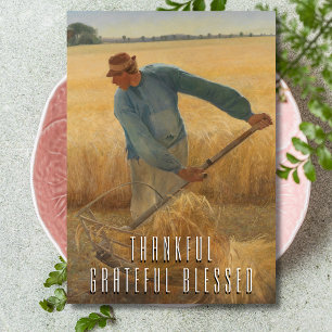 Rustik Elegant tacksamt tacksam, välsignad skörd Julkort