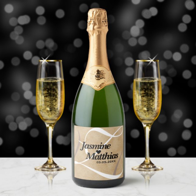 Rustik Elegant Vintage Monogram Burlap Bröllop (Skapare uppladdad)