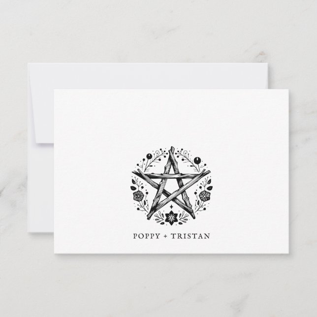 Rustik Elegant Wood Blommigt Par Namn Anteckningskort (Framsida)