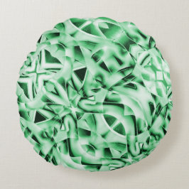 Rustik eller inte, sammanflätad konstig med vit gr rund kudde