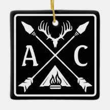 Rustik Emblem för Initialer utomhus