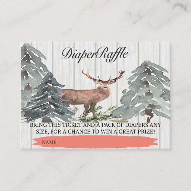 Rustik en Hjort är nästan här, sliten Raffle Bilje Tilläggskort (Framsida)