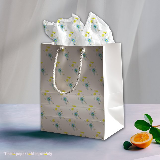 Rustik, enkel blå Gult, vattenfärg (Skapare uppladdad)