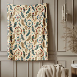 Rustik Ethnic Inngen Artistry dreamcatcher Fleecefilt
