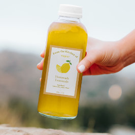 Rustik etikett för citron- och lemonadflaska