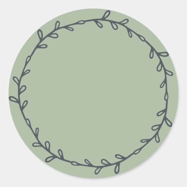Rustik etikett för hemmagjord sylt i laurbärgrön m (Framsida)
