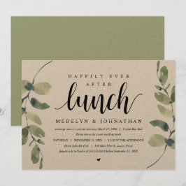Rustik Eukalyptus, Bröllopslunch Inbjudan
