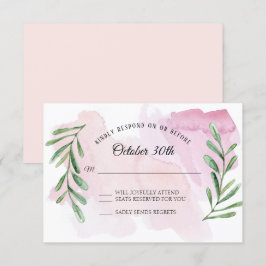 Rustik Eukalyptus Grönska Modernt Vattenfärgssvar Inbjudningar