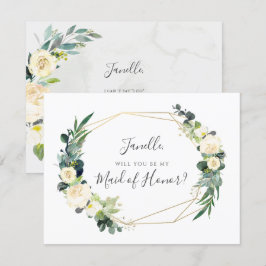 Rustik Eukalyptus Kräm Rosa Var min brudtärna Inbjudningar