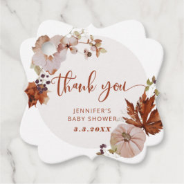 Rustik fallpumpa tack för märkrn gåvor etiketter