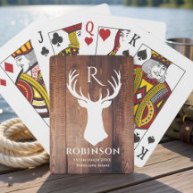 Rustik familjemonogram trä stil hjorthorn