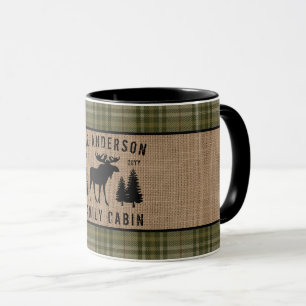 Rustik Family Cabin Moose Gräs Grönt Play 2 Tone Mugg