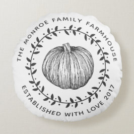 Rustik Family Farmhouse Pumpkin Wandeans Rund Kudde