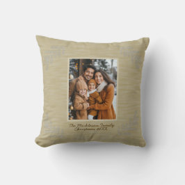 Rustik Family Photo jul Gräs Grenar Kudde