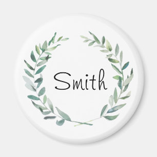 Rustik Farmhouse Watercolor Magnolia Wandededesign Magnet