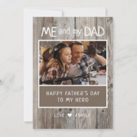 Rustik Fars dag Jag och min pappa Fotoplatta
