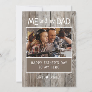 Rustik Fars dag Jag och min pappa Fotoplatta Julkort