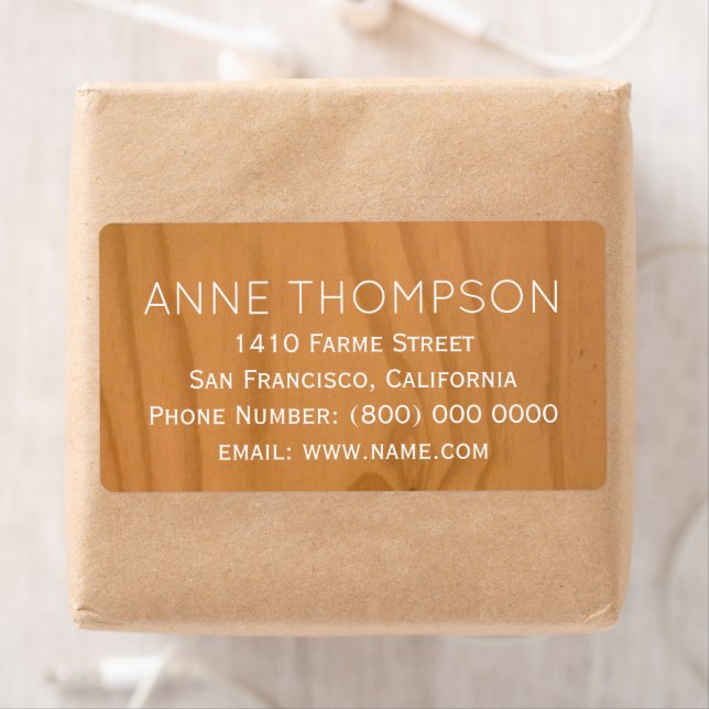 Rustik faux-klarträ med namn fraktsedel (Insitu)