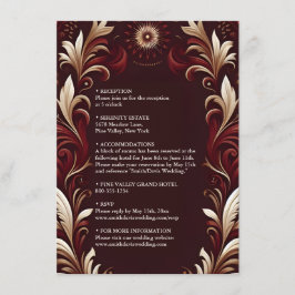 Rustik Festlig Blommig Ros Spansk Bröllopsfest Tilläggskort