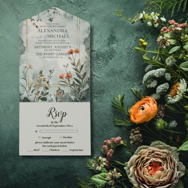 Rustik Fjällbröllop med Vilda Blommor Boho-stil (Skapare uppladdad)