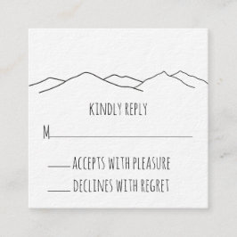 Rustik fjällbröllopskort tilläggskort