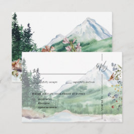 Rustik Fjällvildblomma | Boho Bröllop RSVP OSA Kort