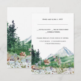 Rustik Fjällvildblomma | Bröllopssvar Meddelande
