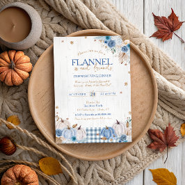Rustik Flanell och Vänner Thanksgiving-fest Inbjudningar