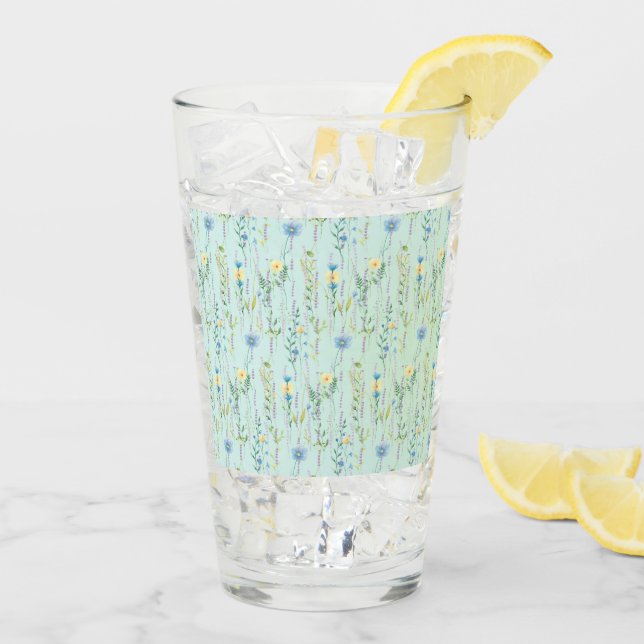 Rustik flora för vattenfärggradient i botaniskt va glaskopp (Bakside Is)