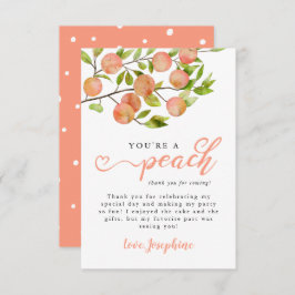 Rustik Födelsedagsfest Med Persikor Tack Kort