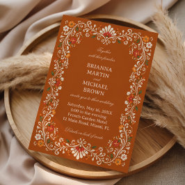 Rustik Folk Botanisk Elegant Mexikansk Inbjudningar