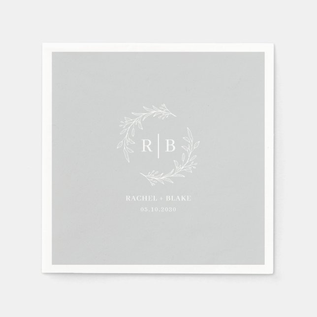 Rustik Förlovningsfest för Bröllop Rehearsal Pappersservett (Framsidan)