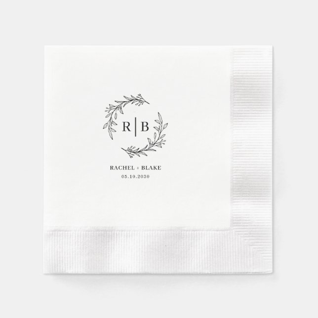 Rustik Förlovningsfest för Bröllop Rehearsal Pappersservett (Framsidan)