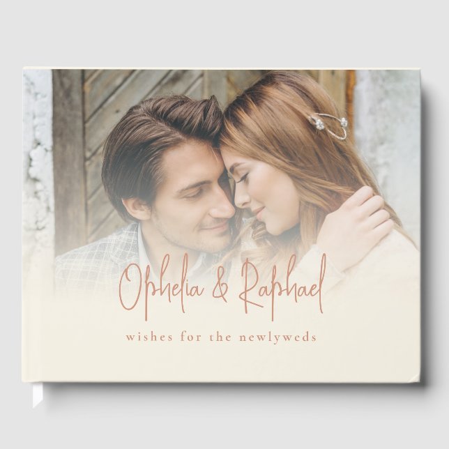 Rustik fotoövertäckningsskript gästböcker (Framsida)