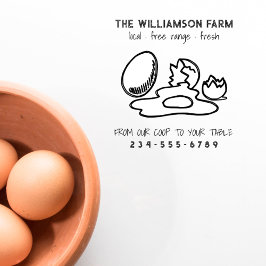 Rustik Fresh Eggs Family Farm Modern Egg Carton Stämpel