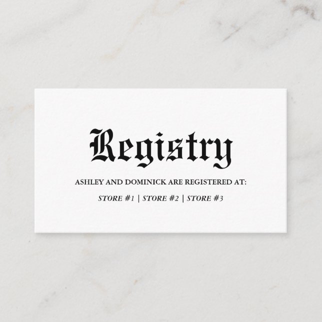 Rustik gammal engelsk keltisk gotisk bröllopsprese tilläggskort (Framsida)