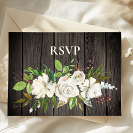 Rustik gammal ladugårdsträ RSVP Inbjudan Vykort